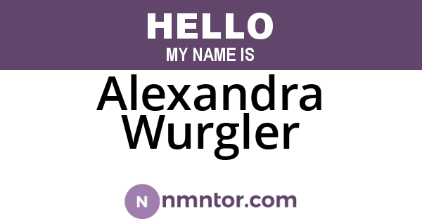 Alexandra Wurgler