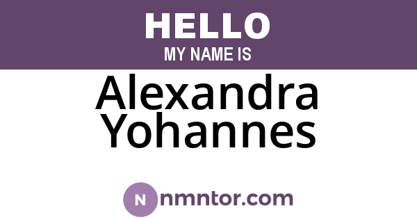 Alexandra Yohannes