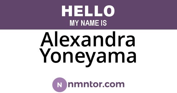 Alexandra Yoneyama