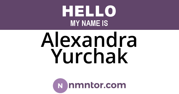 Alexandra Yurchak