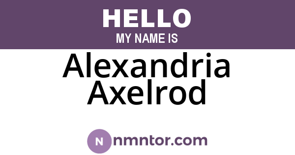 Alexandria Axelrod
