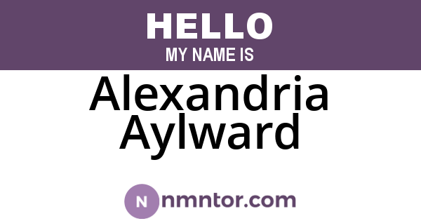Alexandria Aylward