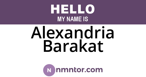 Alexandria Barakat