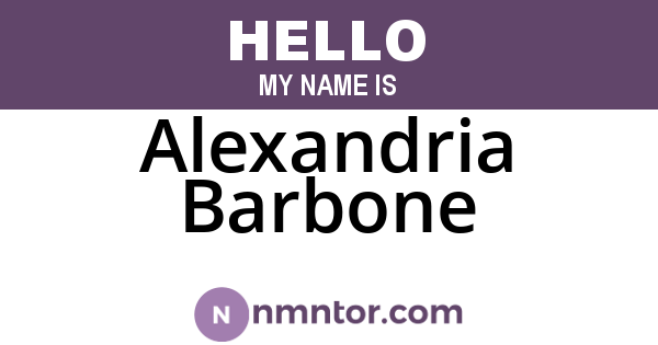 Alexandria Barbone
