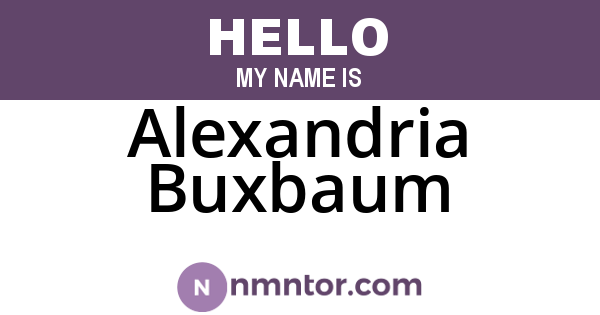 Alexandria Buxbaum