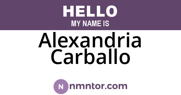 Alexandria Carballo