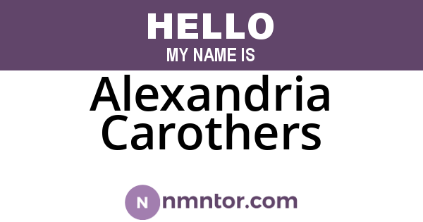 Alexandria Carothers