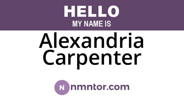 Alexandria Carpenter