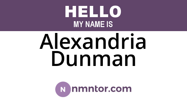 Alexandria Dunman