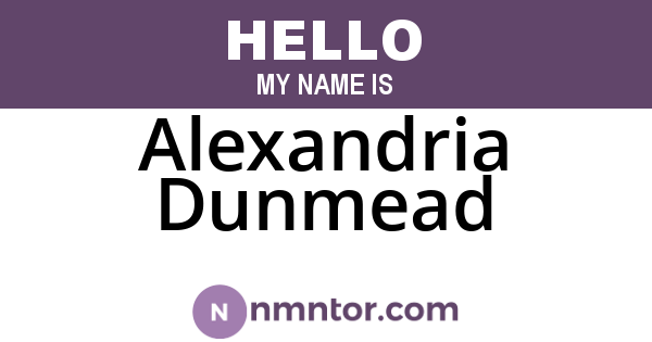Alexandria Dunmead