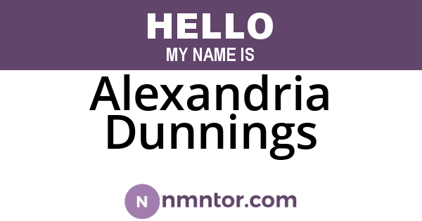 Alexandria Dunnings