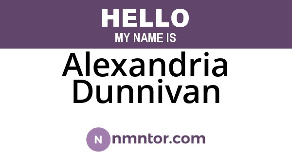 Alexandria Dunnivan