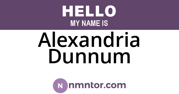 Alexandria Dunnum