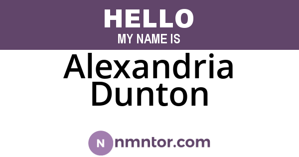 Alexandria Dunton
