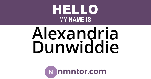 Alexandria Dunwiddie