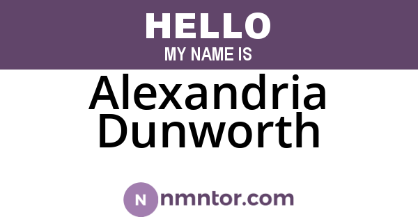 Alexandria Dunworth