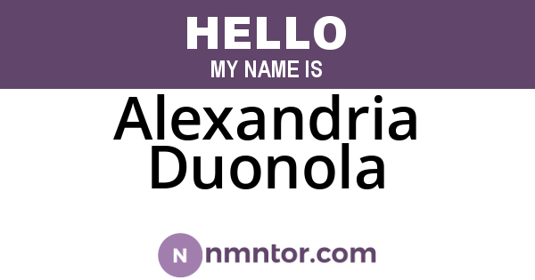 Alexandria Duonola