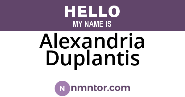 Alexandria Duplantis