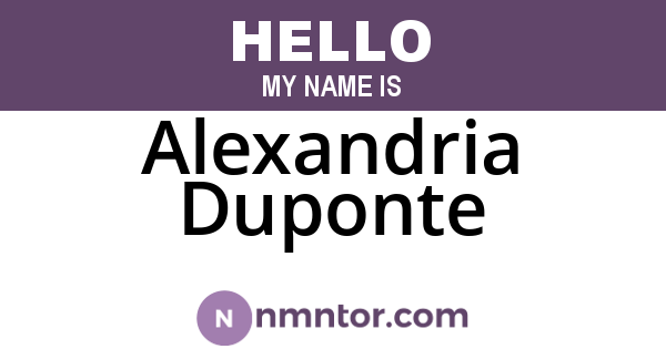 Alexandria Duponte