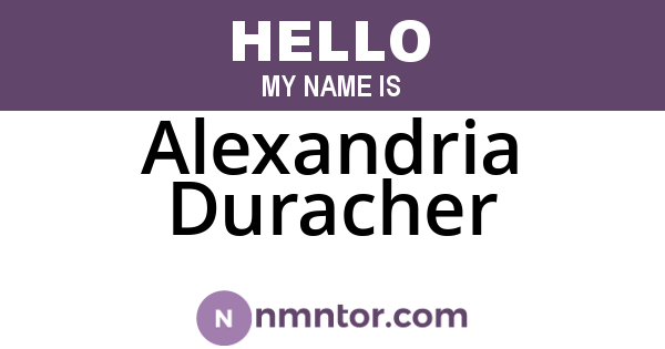 Alexandria Duracher