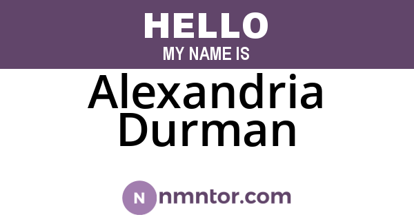 Alexandria Durman