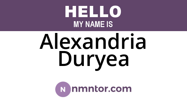 Alexandria Duryea