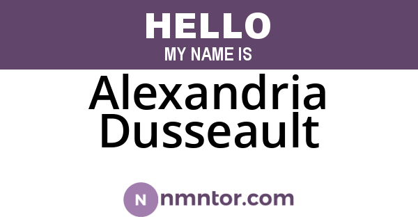 Alexandria Dusseault