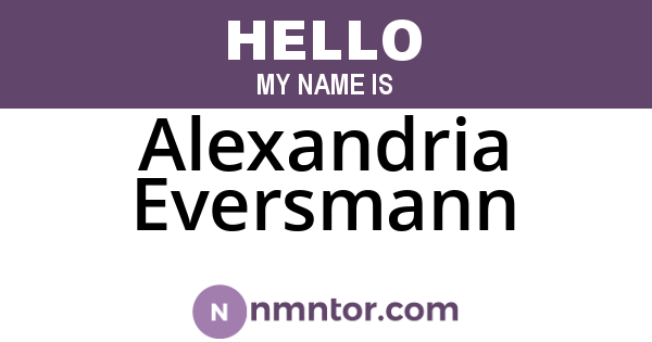 Alexandria Eversmann