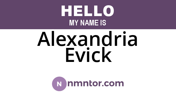 Alexandria Evick