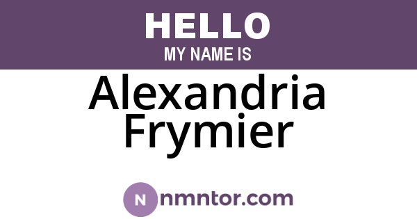Alexandria Frymier