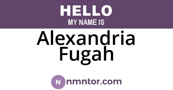 Alexandria Fugah