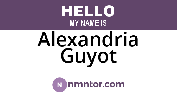 Alexandria Guyot