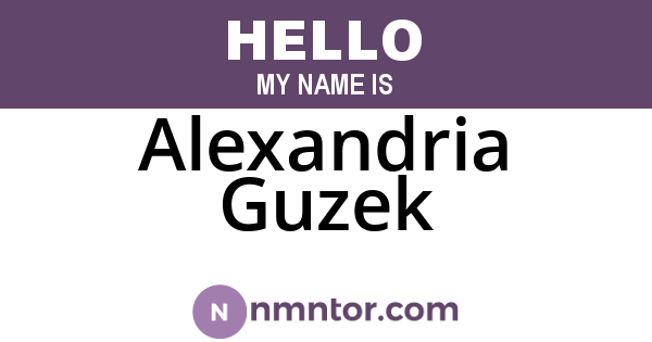 Alexandria Guzek