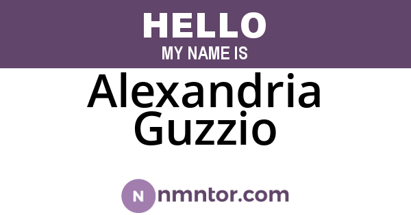 Alexandria Guzzio