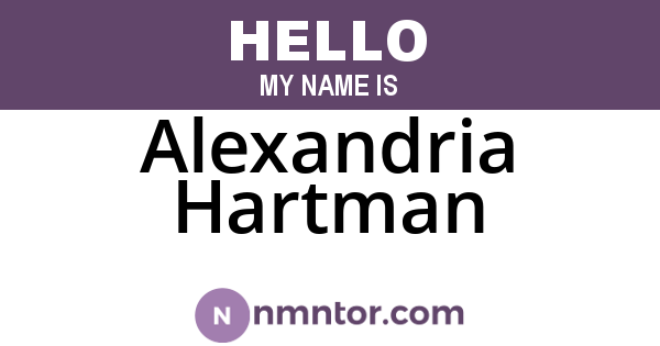 Alexandria Hartman