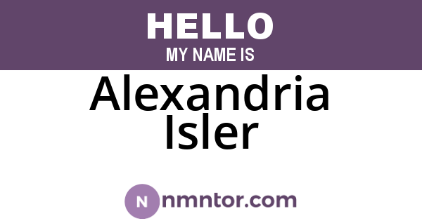 Alexandria Isler