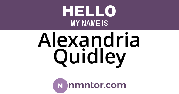 Alexandria Quidley