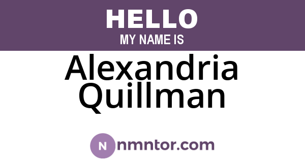 Alexandria Quillman