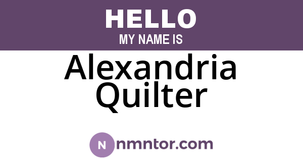 Alexandria Quilter