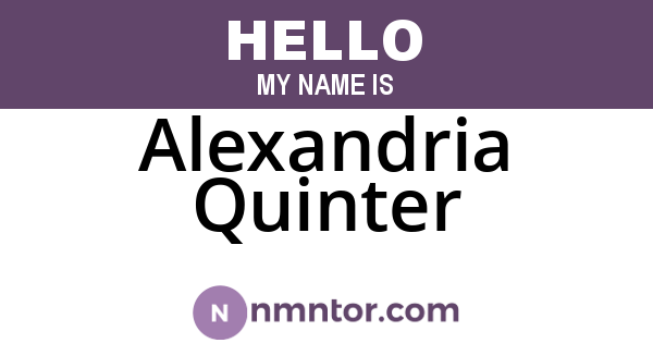 Alexandria Quinter