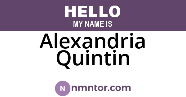 Alexandria Quintin