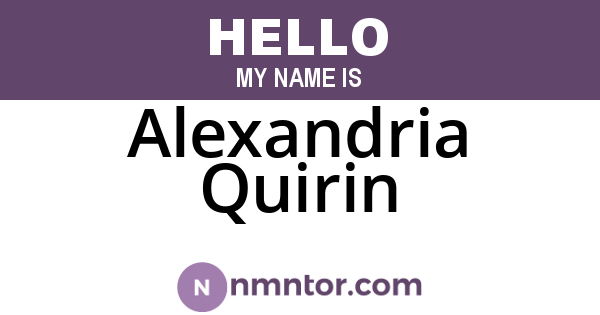 Alexandria Quirin