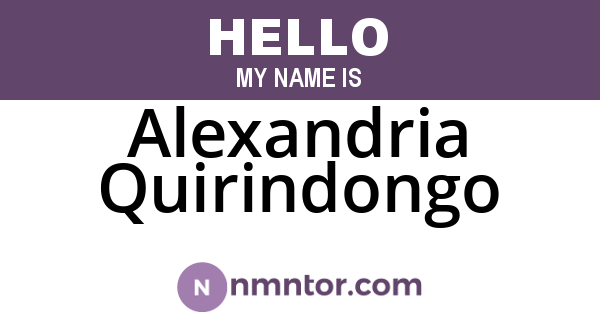 Alexandria Quirindongo