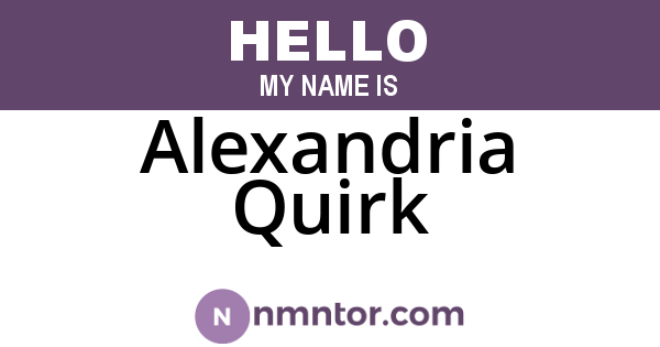 Alexandria Quirk