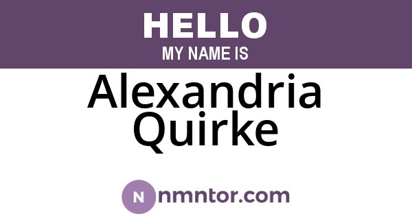 Alexandria Quirke