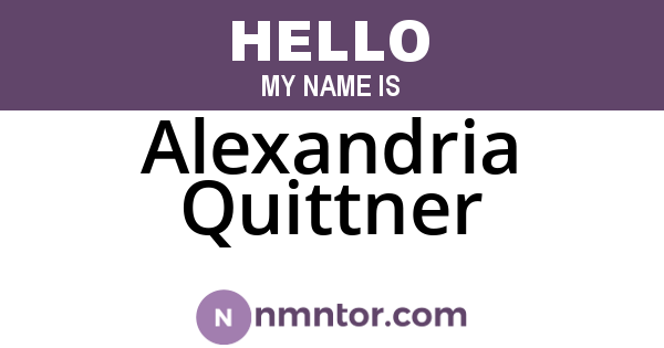 Alexandria Quittner