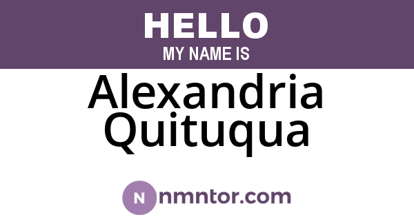 Alexandria Quituqua