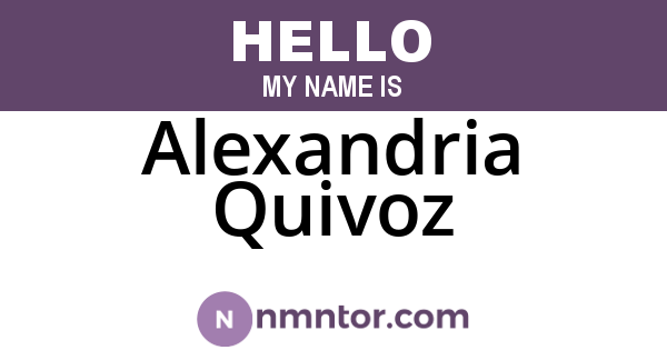Alexandria Quivoz