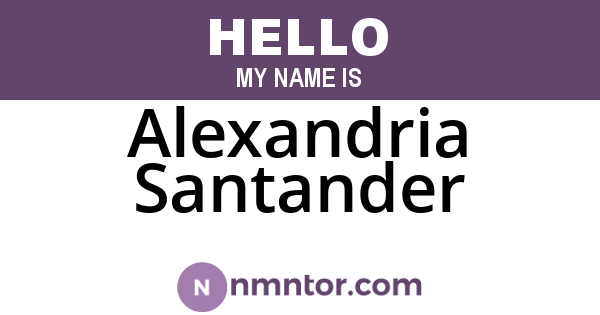 Alexandria Santander