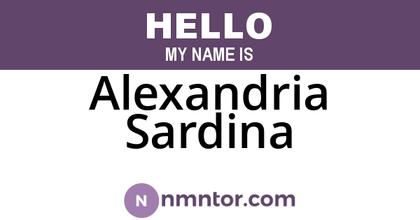 Alexandria Sardina